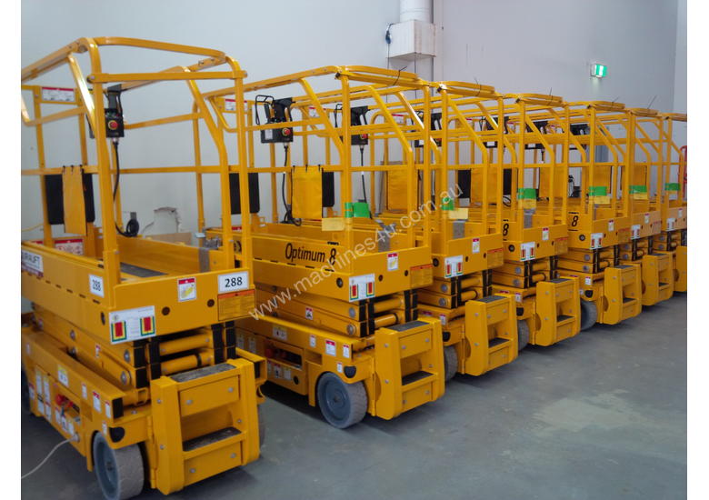 caption BRAND NEW 19ft electric scissor lift