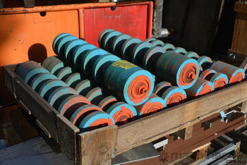 conveyor polly disk belt return rollers x 9 mining