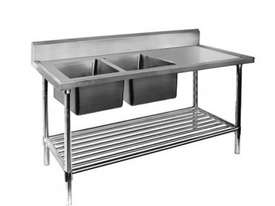 F.E.D. 1800-7-DSBL Economic 304 Grade SS Left Double Sink Bench 1800x700x900 with two 610x400x250 si - picture0' - Click to enlarge