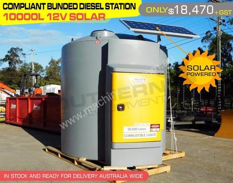 Bunded 10,000 litre 12v diesel station solar power