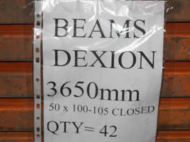 Dexion Beams 3650mm 50x100-105mm Rack - picture0' - Click to enlarge