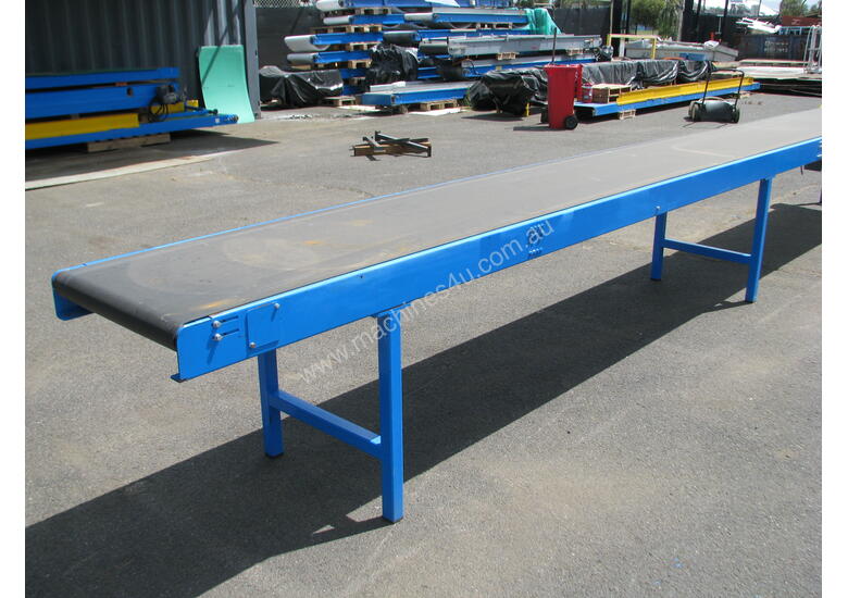 Used flat belt powered conveyor Large Motorised Variable Speed Belt ...