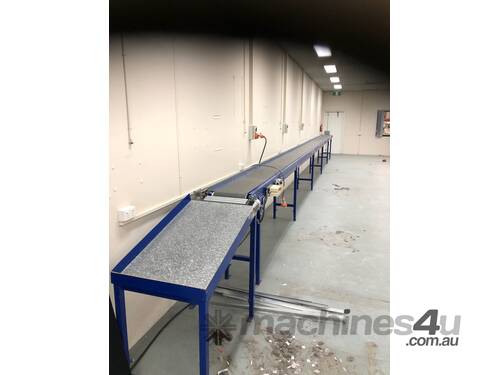 Long Motorised Belt Conveyor - 13.5m long