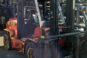 ACTIVE FORKLIFTS - 7 Ton Hyster Diesel Forklift for sale- 4.4m lift height Dual front wheels