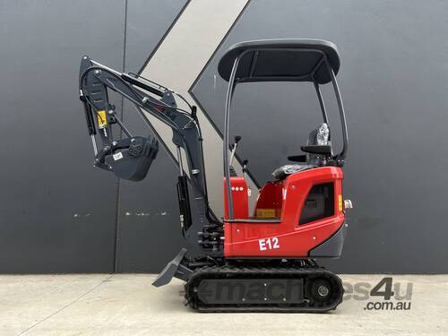 caption UHI E12 Electric Excavator with Swing Boom, 1100kg Operation Weight