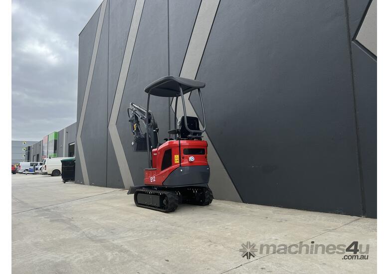 caption UHI E12 Electric Excavator with Swing Boom, 1100kg Operation Weight