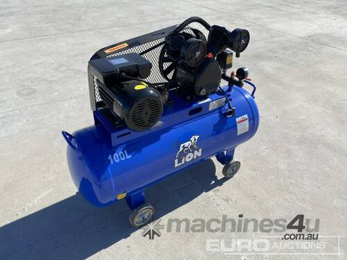 Unused LION 100L 100 Litre Air Compressor