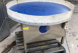 Stainless Motorised turntable accumulation soft fall vegetable bagging station