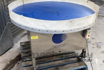 Stainless Motorised turntable accumulation soft fall vegetable bagging station