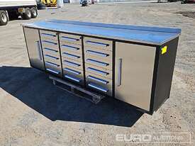 Unused Steelman 3.0m Work Bench/Tool Cabinet, 18 Drawers, 2 Doors  - picture1' - Click to enlarge