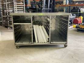 Stainless Steel Bench with Under Bench Trays - picture0' - Click to enlarge