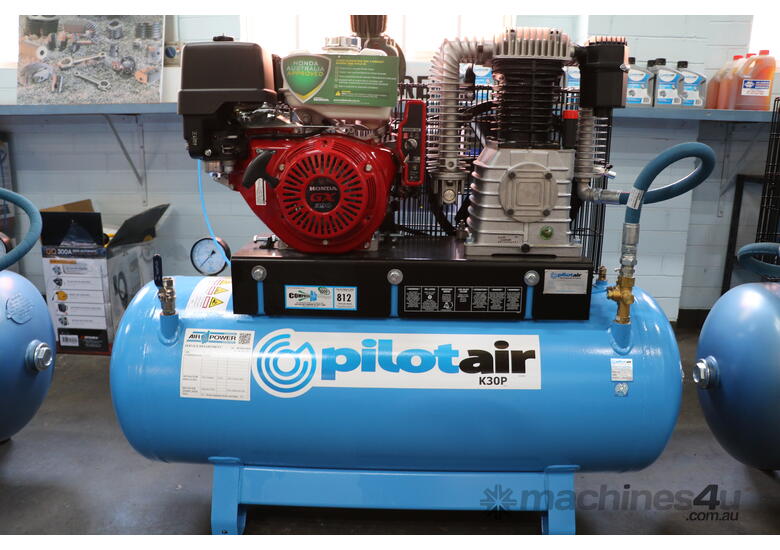 K30P Reciprocating Air Compressor, Petrol, GX390, 34.7 CFM, Electric start, Honda motor, Aust design