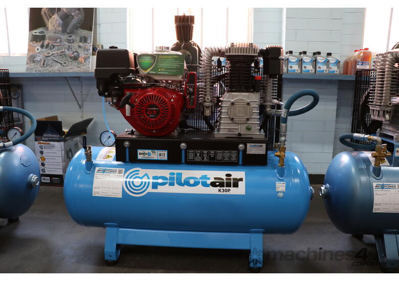 K30P Reciprocating Air Compressor, Petrol, GX390, 34.7 CFM, Electric start, Honda motor, Aust design