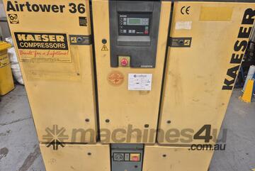 Rotary screw air compressor with air dryer