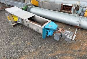 Conveyor Screw Type No 1.4m Long x 300mm Dia Magnet Fitted with Sew gearbox