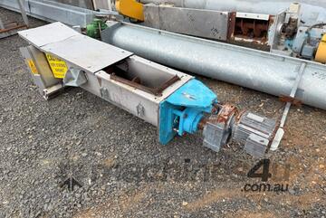 Conveyor Screw Type No 1.4m Long x 300mm Dia Magnet Fitted with Sew gearbox