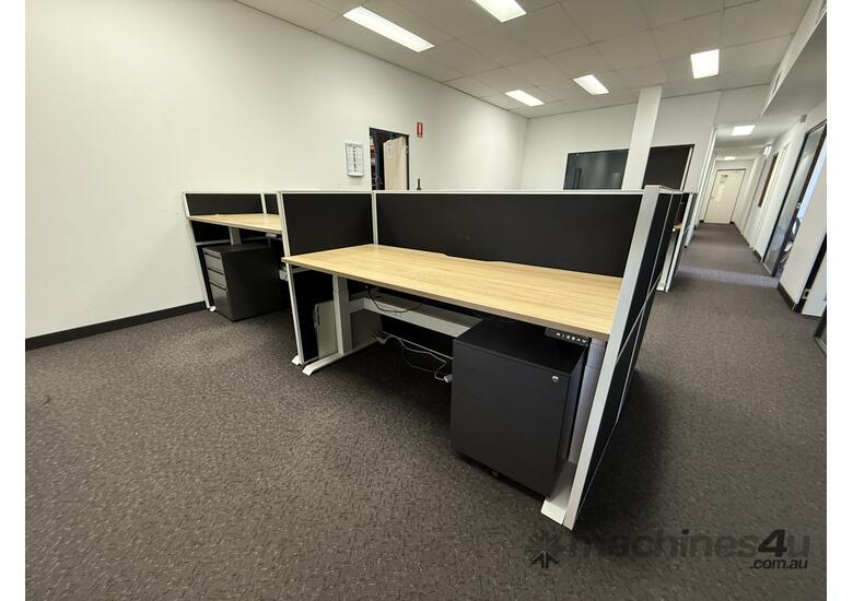 caption Office 4 Person Cubicle Including contents