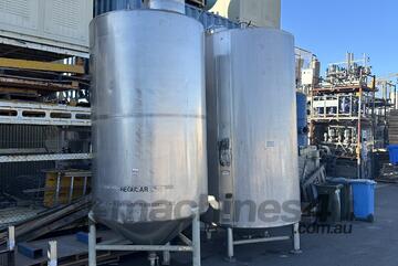 5000L STAINLESS Process Vessel mixing conical base TANK CIP Manhole stand BSM