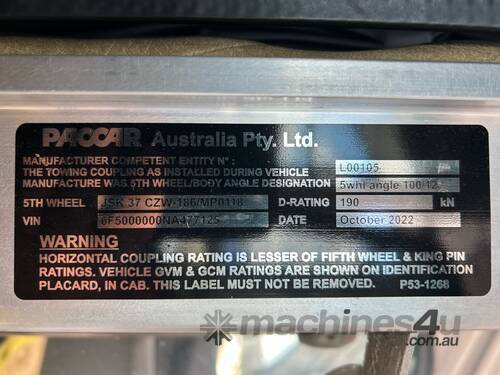 caption 2022 Kenworth T909 Prime Mover Sleeper Cab