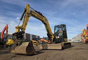 2022 YANMAR VIO80-1 8.2T EXCAVATOR (M866) WITH TILTING HITCH, BUCKETS, CIVIL SPEC AND 1740 HOURS