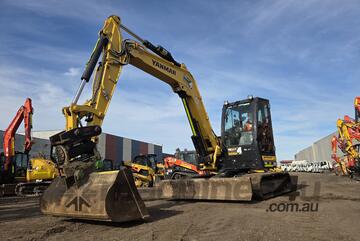 2022 YANMAR VIO80-1 8.2T EXCAVATOR (M866) WITH TILTING HITCH, BUCKETS, CIVIL SPEC AND 1740 HOURS