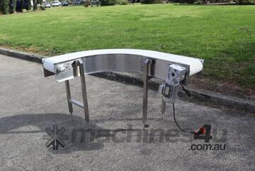 Stainless Curved 90 Degree Corner Motorised Conveyor - Contech