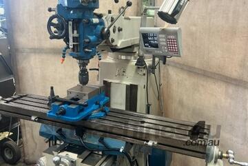 HAFCO Metal Master BM-40V turret milling machine with DRO & tooling