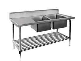 F.E.D. 1800-7-DSBR Economic 304 Grade SS Right Double Sink Bench 1800x700x900 with two 610x400x250 s - picture1' - Click to enlarge