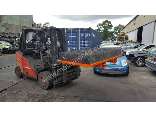 caption Italian made Forklift Broom with Steel Brushes