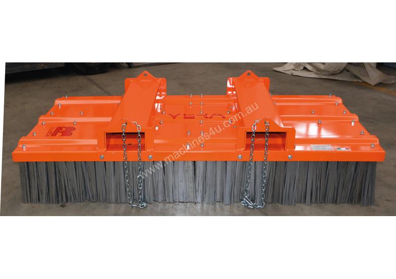 caption Italian made Forklift Broom with Steel Brushes