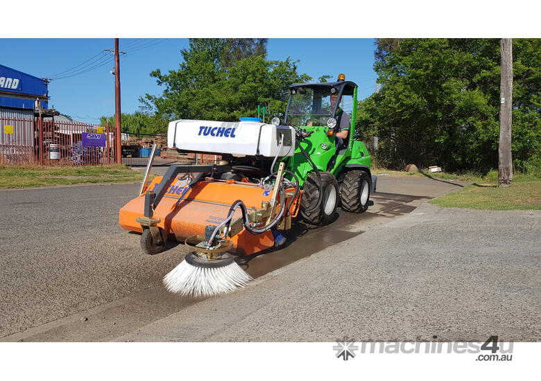 caption Tuchel Plus 590 Road Sweeper for Wheeled Loaders & Skid Steer Loaders