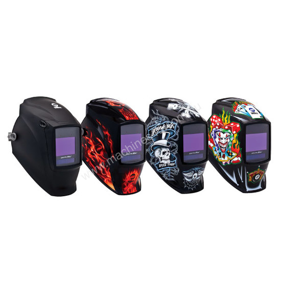 caption Auto darking welding helmet