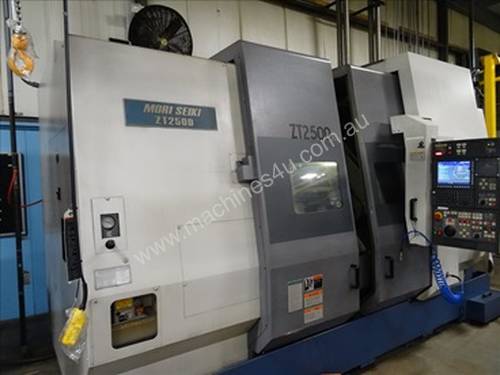 2001 MORI SEIKI ZT2500Y 4-AXIS TWIN SPINDLE TWIN TURRET CNC LATHE W/ LIVE MILLING AND BAR FEED
