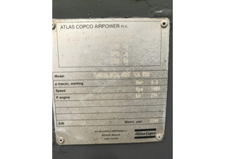 caption Atlas Copco AFTERCOOLED DIESEL COMPRESSOR XAMS1050 CD-6 1050CFM