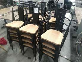 Bolero Steel Chairs With Wooden Seat - picture0' - Click to enlarge