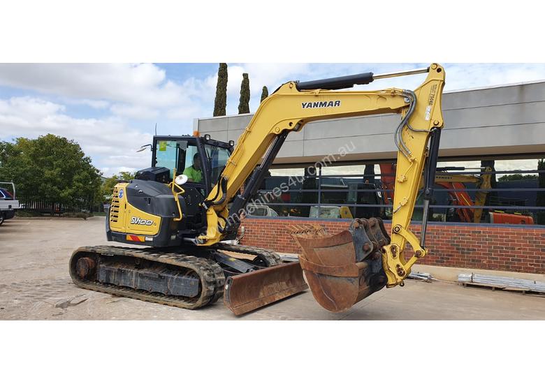 Used 2016 Yanmar 2016 YANMAR SV1002 EXCAVATOR WITH CAB HITCH BUCKETS