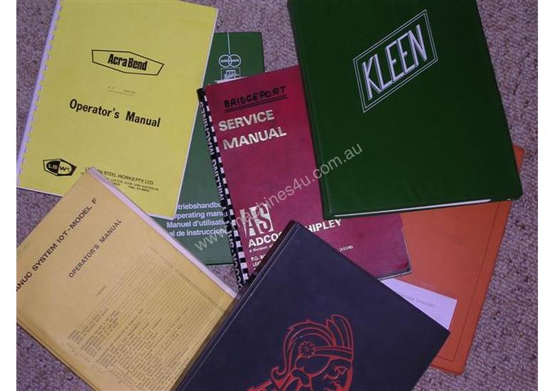 caption METAL WORKING MACHINERY, WORKSHOP MANUALS.