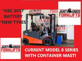 TOYOTA 8FBN25 12594 BATTERY ELECTRIC FORKLIFT 4300 MM CONTAINER MAST - picture0' - Click to enlarge