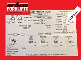 TOYOTA 8FBN25 12594 BATTERY ELECTRIC FORKLIFT 4300 MM CONTAINER MAST - picture2' - Click to enlarge