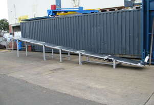 Aluminium Incline Motorised Belt Conveyor - 9.5m long