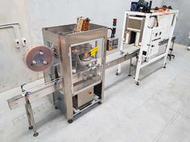Finpac Automatic Sleeving Line with Shrink Tunnel - picture0' - Click to enlarge