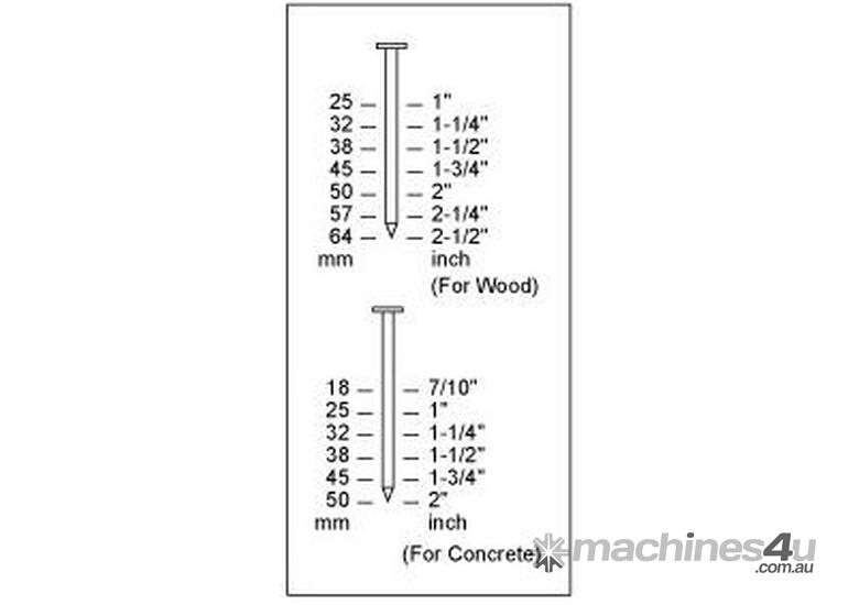 caption 25mm-64mm 13G Air / Pneumatic Concrete Nailer FD/S2-22 (T-64LM) by A Plus