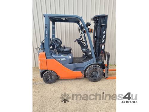 2015 Toyota 1.8T LPG Forklift with Container Mast & Low Hours