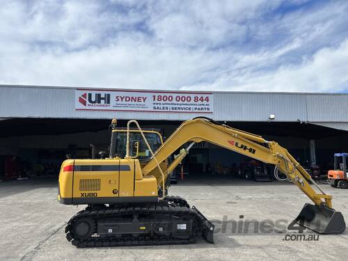 caption XU80 57hp 8T operation weight excavator with Tilt quick hitch and Rubber pads