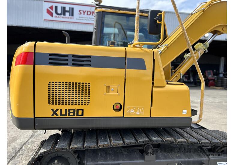 caption XU80 57hp 8T operation weight excavator with Tilt quick hitch and Rubber pads