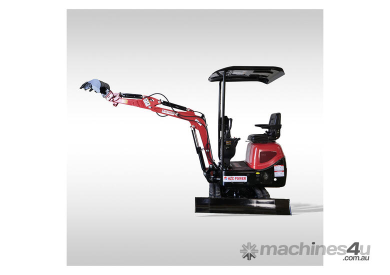 caption HZC MINI EXCAVATOR 1 TONE 14HP PETROL SWING BOOM & ADJUSTABLE TRACK(BKB941)