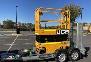 JCB Scissor Lift on Trailer 19'