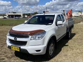 Holden Colorado RG 4x4 Spacecab Traytop Service Body with Maxilift Crane.  Ex Council. - picture2' - Click to enlarge
