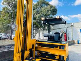 JUNGHEINRICH EFX413 NARROW ISLE 4 DIRECTIONAL SIDE LOAD ELECTRIC FORKLIFT TRI-LATERAL STACKER 7M - picture0' - Click to enlarge