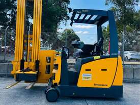 JUNGHEINRICH EFX413 NARROW ISLE 4 DIRECTIONAL SIDE LOAD ELECTRIC FORKLIFT TRI-LATERAL STACKER 7M - picture1' - Click to enlarge